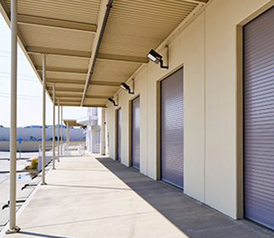 Exterior photo of loading docks at 2610-2701 Birch Street