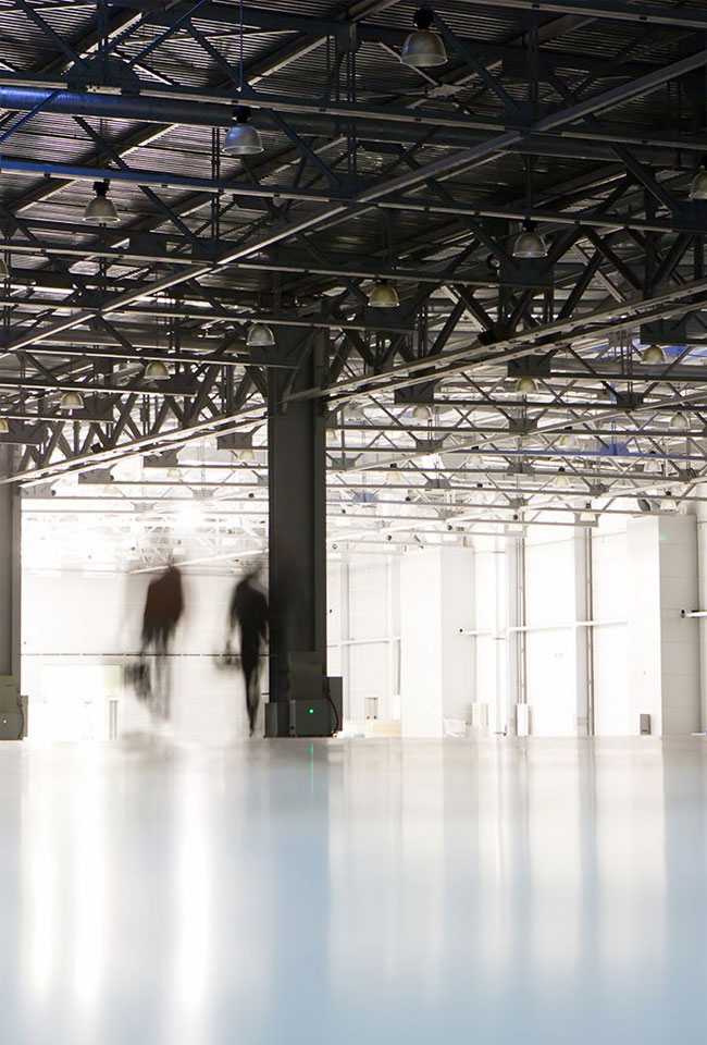 Modern interior of an industrial warehouse