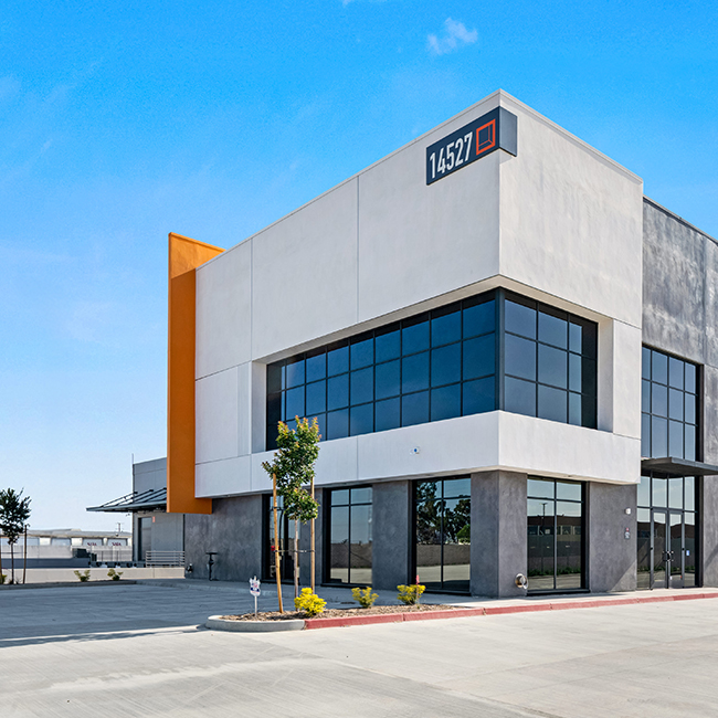 Exterior entrance at 14527 San Pedro St.