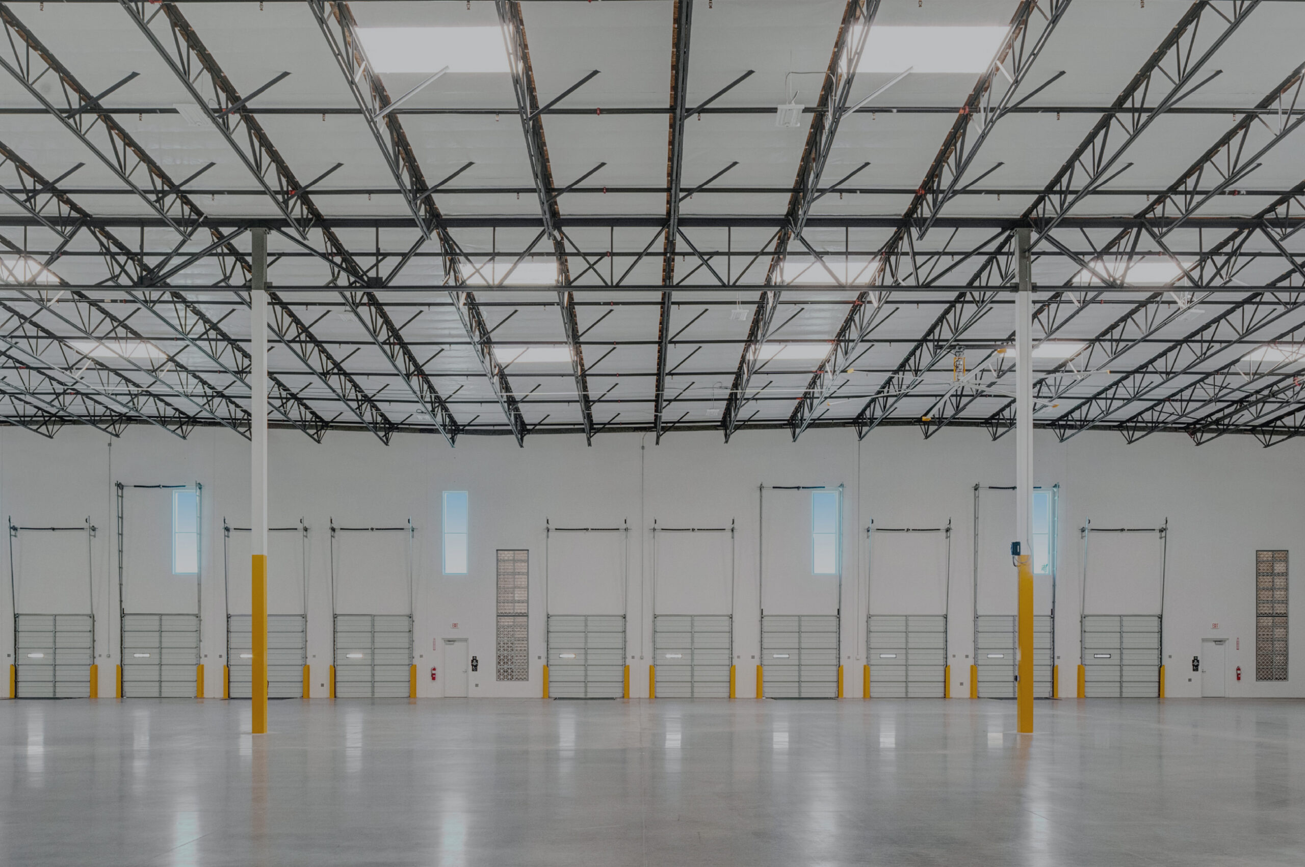 industrial warehouse interior picture with dock doors